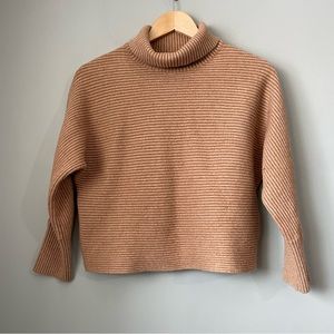 ARITZIA BABATON wool / linen blend turtle neck sweater cropped style size small